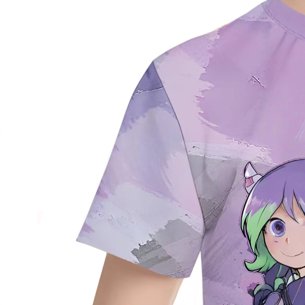 Witcher t-shirt, kpop 3d digital printing summer girlscasualfashion round neck short sleeve factory direct supply