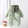 Fall and winter baby fleece-linedthickened baby jumpsuit winter clothing rompers outdoor newborn clothes one-piece new arrival