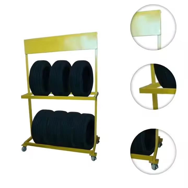 Source Factory Car Motorcycle Tire Metal Display Stand Multi-tire Storage Rack Light Wire Rack