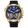 New hollow-out blue light watch, large dial men's quartz watch, trendy student men's wristwatch, cross-border watch