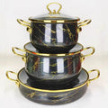 Factory direct sales cross-border hot selling thousands of charming flowers, birds and flowers enamel soup pot 20cm24cm30cm