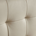 Waffle grids italian normcore genuine leather suspended bed popular cream style white soft bag classy master bedroom wedding bed
