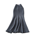 Frenchhigh waisteasiest for match skirt women fall and winter2025new arrivalclassy slimming look silm tassel fishtail knitting skirt