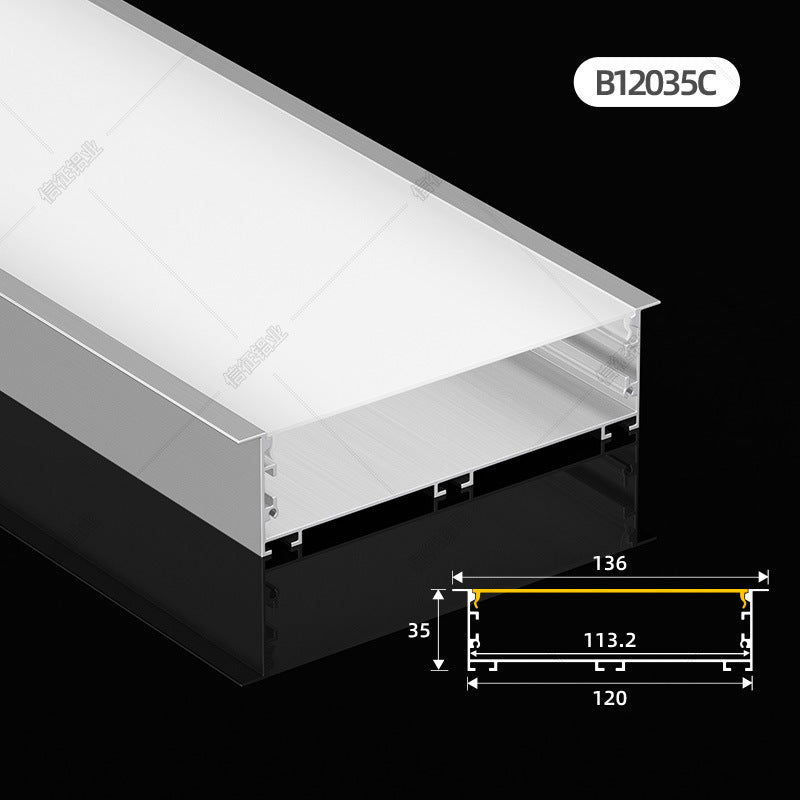 Light slot Office office lighting Aluminum slot Suspended ceiling lamp No main lamp With surface mounted line lamp Linear aluminum slot