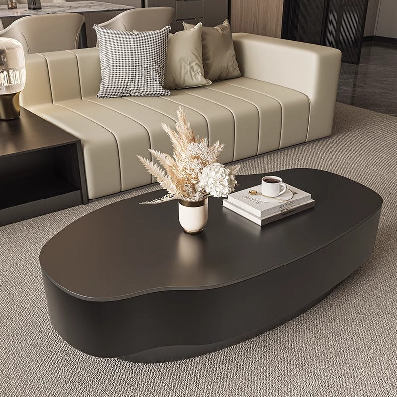Special-shaped rock slab mango coffee table modern casual size apartment oval living room for home simple