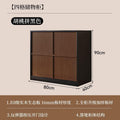 Solid wood sideboard low cabinet wall-mounted tea cabinet medieval style skeleton line storage cabinet side cabinet for home living room storage cabinet