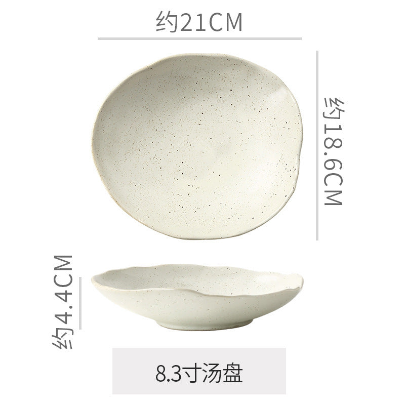 Vintage chic dinnerware set - restaurant, hotel, and home use - unique shaped dessert plates, pastry bowls, and rice bowls - wholesale