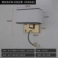 Elegant and stylish bedside reading wall lamp for hotels, guesthouses, and b&bs. modern fabric design with wall-mounted switch
