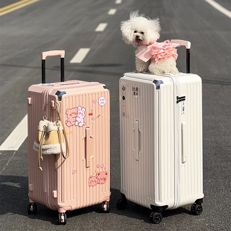 Large-capacity trolley case 28-inch college student suitcase female shock absorption brake universal wheel password suitcase male