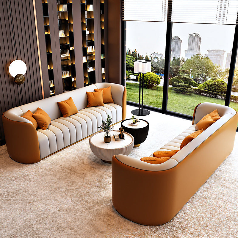 Nordic apartment hotel office negotiation sofa reception rest area sofa coffee table combination reception booth