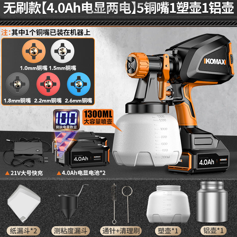 New arrival electric paint spray gun for home small lithium electric paint spray portable high atomization spray bottle latex paint handy gadget spray machine