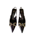 2024 summer women's pointed-toe decorated open-back high heel sandals, closed-toe pumps, low-cut casual stiletto mules
