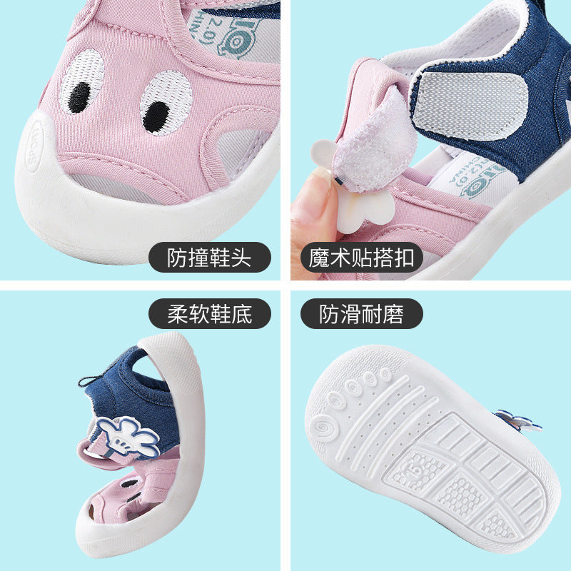 Baby summer toddler shoes for girls 0-1-2 years old, soft sole infant sandals, anti-slip baby shoes for boys, wholesale