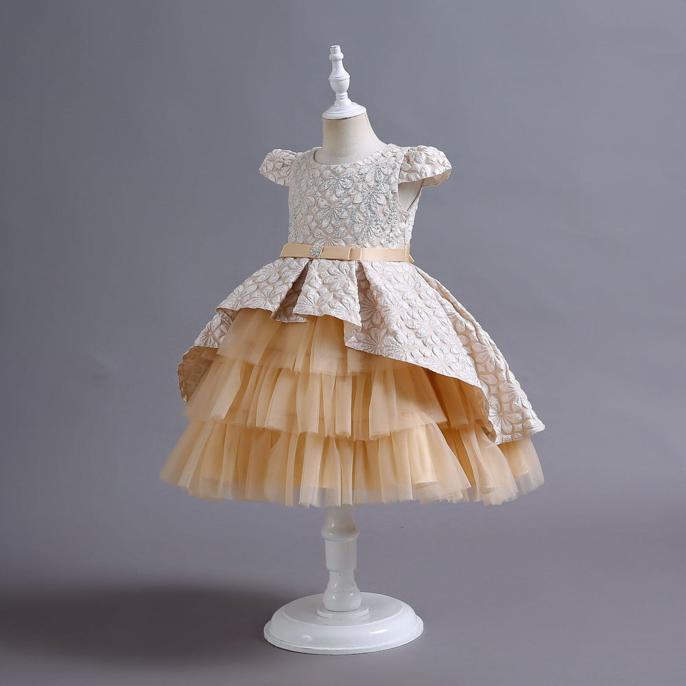 New arrival: girls' printed princess dress - elegant and stylish for birthday parties and special occasions