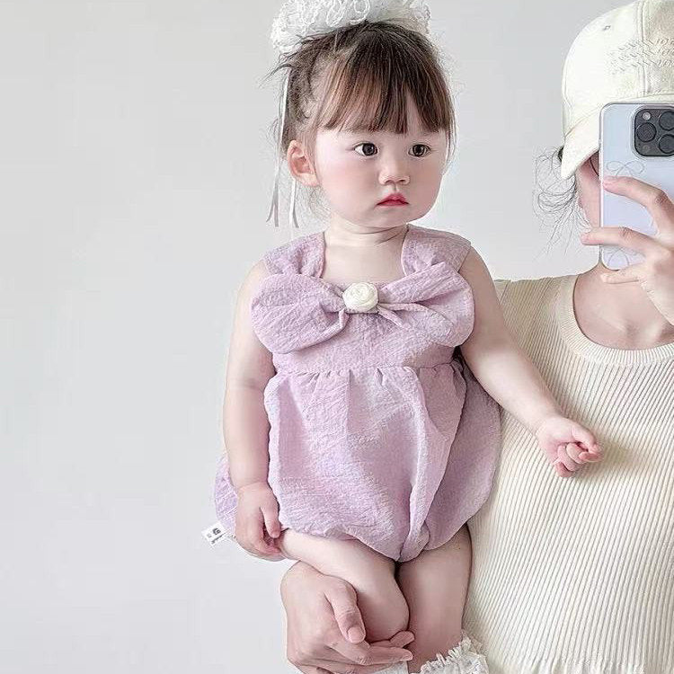 Summer full moon baby clothes baby summer one-piece baby girl suspenders thin newborn baby clothes outwear rompers