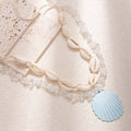 Multi-layered beach necklace wholesale european and american cross-border vacation style blue shell niche high-end clavicle chain for women