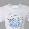 wholesale girls' flared pants set, fashionable spring, summer, and autumn sanrio short-sleeved long flared pants set for girls