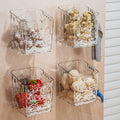 Kitchen onion, ginger and garlic storage basket, bathroom sundries hanging basket, bathroom wall plastic storage basket storage box