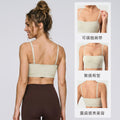 Thin shoulder strap camisole women's nude tube topintimatescomfortableplaid fitness pilates yoga bra daw138