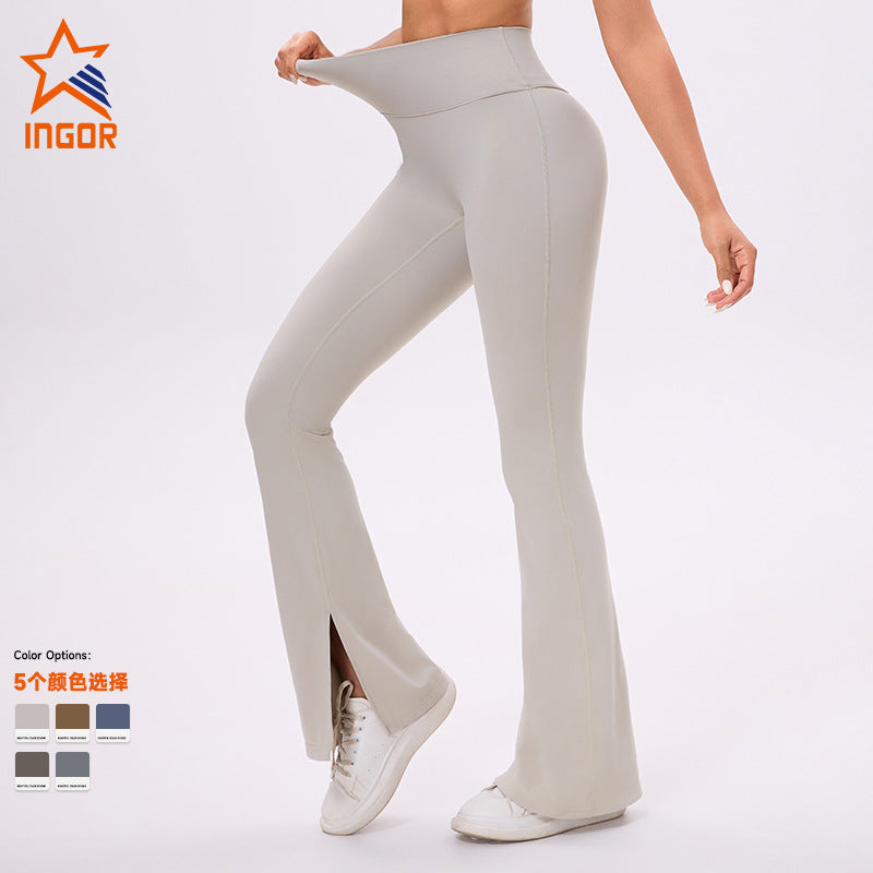 Fashionhigh waist hip lift nude casual yoga pants tight sports loose pants tight elastic fitness pants for women