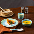 Japanese retro kiln-change exquisite afternoon tea solo serving stylish plating restaurant hotel high-value bowl, plate, and dish set