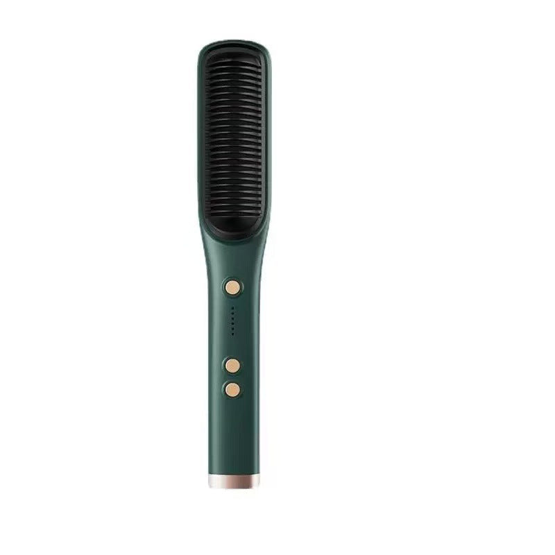 Negative ion hair straightening comb, straight hair and curly hair dual-purpose dormitory, non-damaging hair curling comb, inner buckle straightening curling iron, electric heating comb