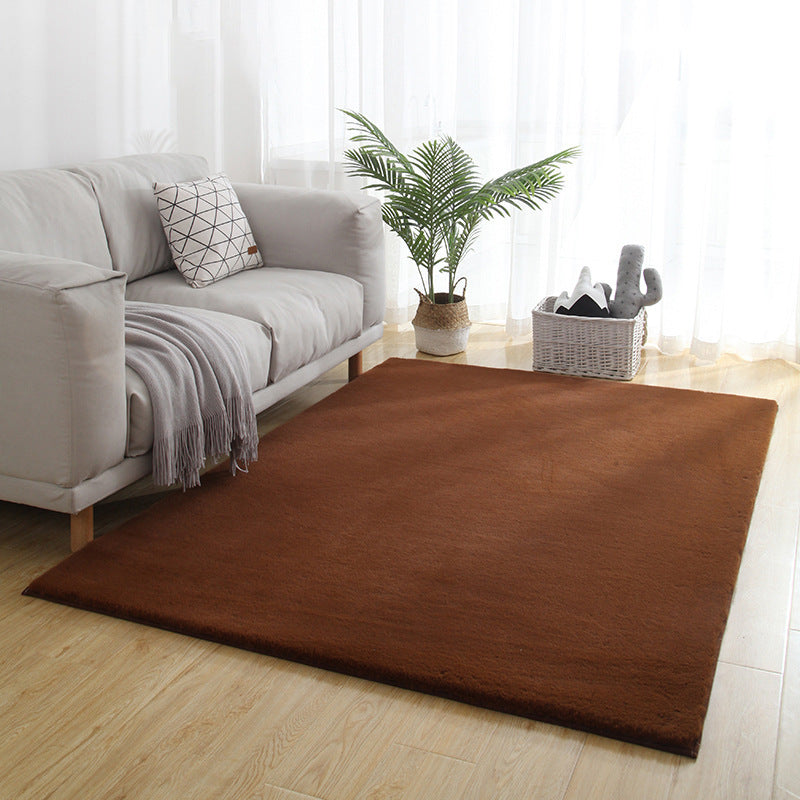 Rabbit fur carpet living room coffee table floor mat bedroom carpet imitation rabbit stuffed bay window mat scandinavian room bedside blanket