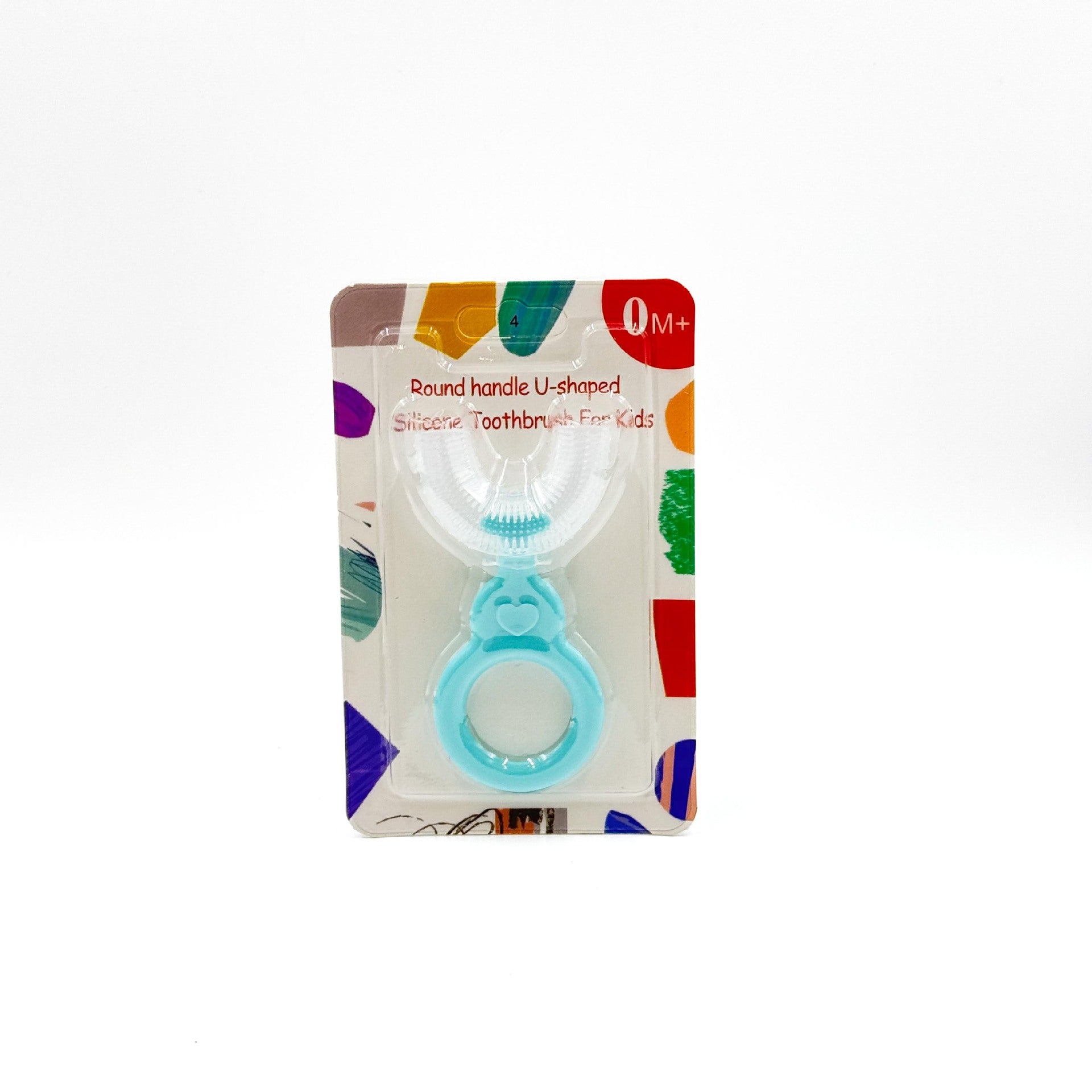 English card-mounted children's u-shaped toothbrush soft-bristled silicone oral cleaning children's toothbrush mouth-containing baby toothbrush