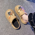 Thick sole crocs women's new arrivalsummeroutwear non-slip deodorizing filter beach eva toe cap slippers couplethick sole shoes
