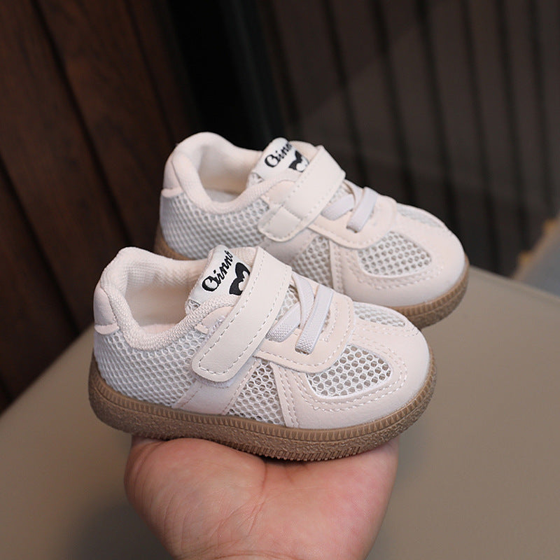 Baby spring and summer baby toddler shoes soft bottom breathable single mesh shoes girls kids sneakers boys sports shoes german training shoes