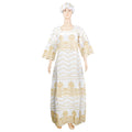 Factory direct cross-border e-commerce: plus size women's mesh, beaded, and embroidered dresses for , , and african markets