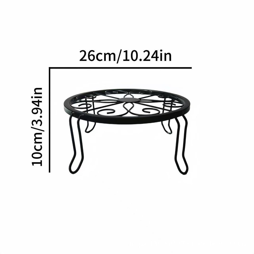 Nordic flower stand plant support heavy duty potting bracket indoor outdoor metal garden container round stand