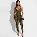 X5280 cross-border summer new arrivals: european and american style sexy nightclub mesh see-through milk silk camisole jumpsuit