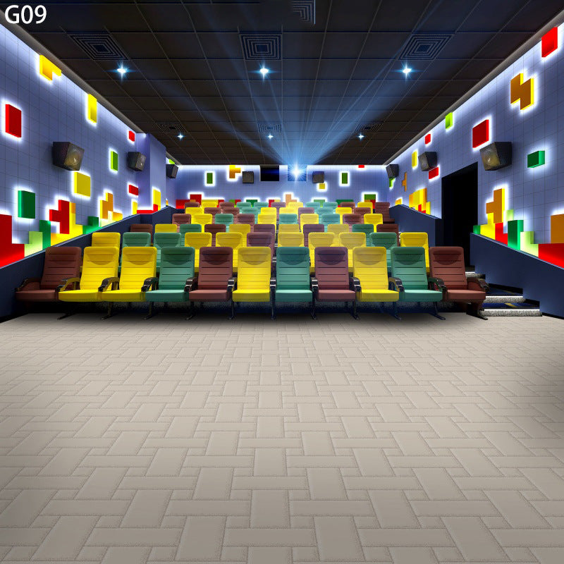 Customized fire-retardant carpet for movie theaters, home theaters, and clubs: soundproofing, noise reduction, and vibration dampening - full coverage installation