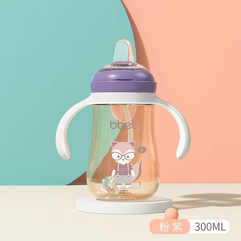 Baby learning cup duckbill dual-purpose kids water cup direct drinking cup ppsu straw cup baby drinking bottle large capacity