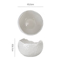 Minimalist embossed soup bowl, premium dessert bowl, ceramic tableware, restaurant high-value creative cold dish, hotel salad bowl