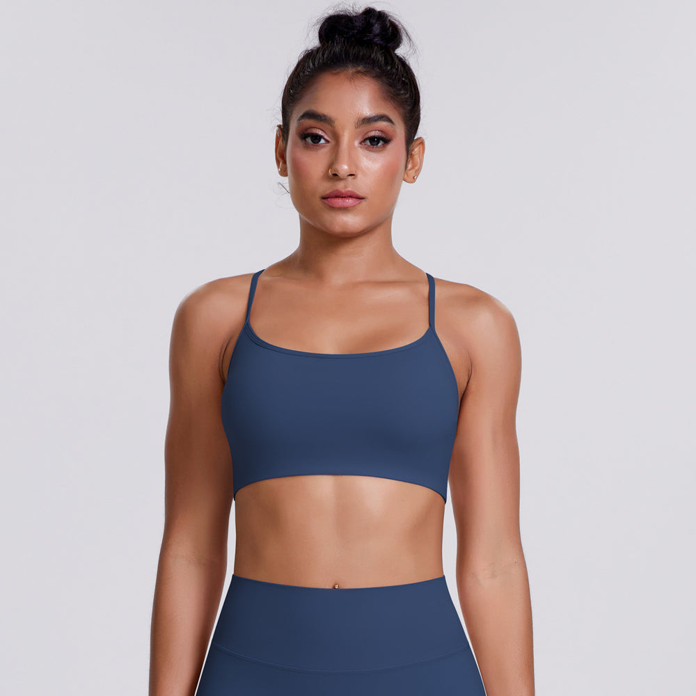 New cloud-feel yoga top: criss-cross back yoga bra tank top - breathable, quick-drying fitness sports bra for women