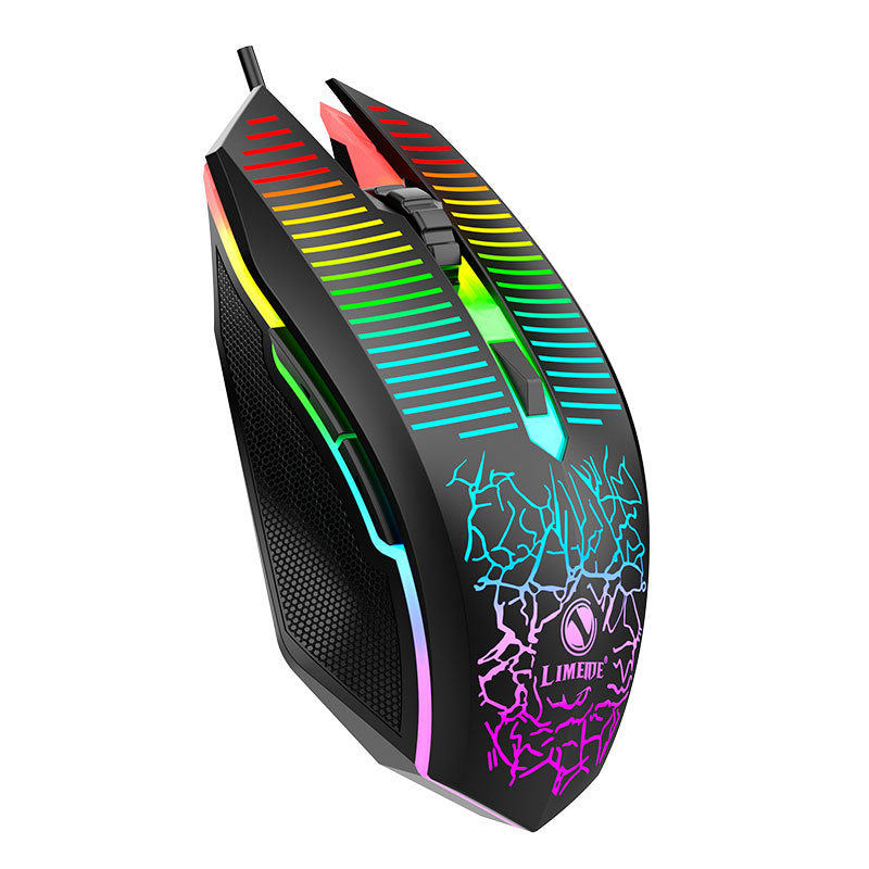 Limai v6 wired mouse - usb, rgb backlit, gaming & esports computer mouse peripheral, rgc gaming mouse - universal compatibility