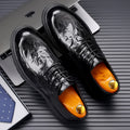 Genuine leather dress shoes for men - new spring collection, british style, business formal, plus size available, full grain leather, groom's wedding shoes
