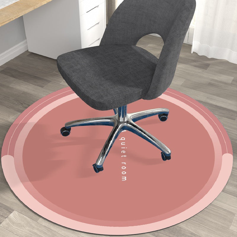 Nordic round rug office study computer chair floor mat home reading area swivel chair non-slip mat