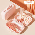 Portable bottle brush suit silicone bottle cleaning brush storage box travel size baby bottle cleaning brush