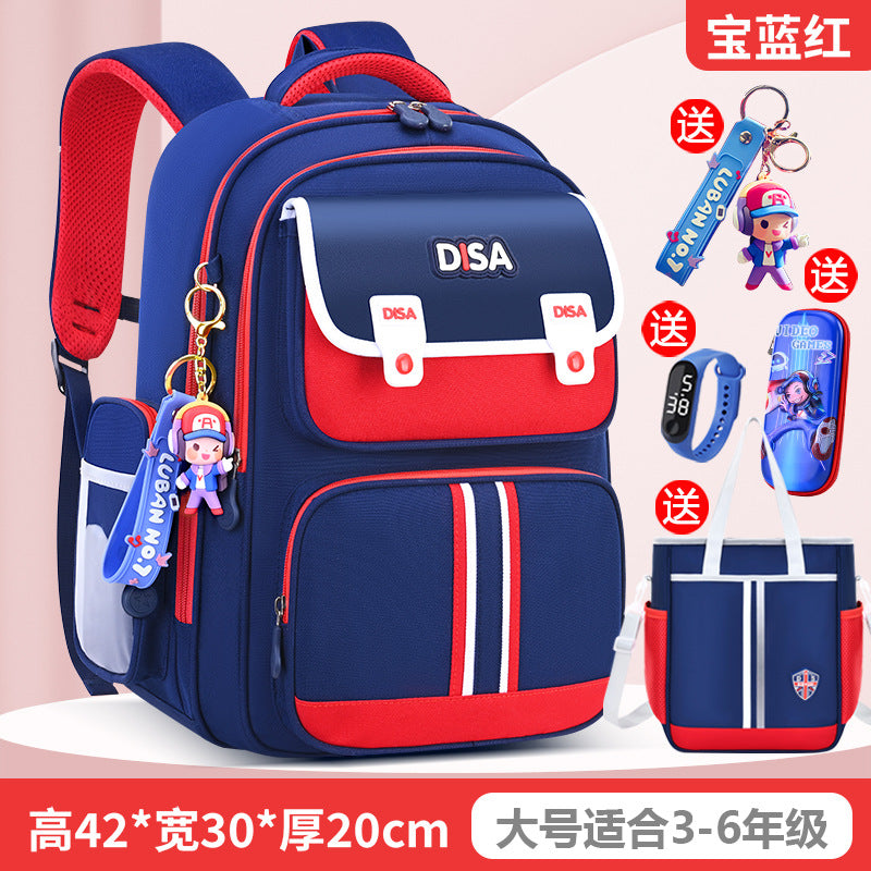 Schoolbag for boys and primary school students 2026 new arrival for grades 1, 2, 3 to 6, boys and girls, lightweight kids spine protection and burden reduction
