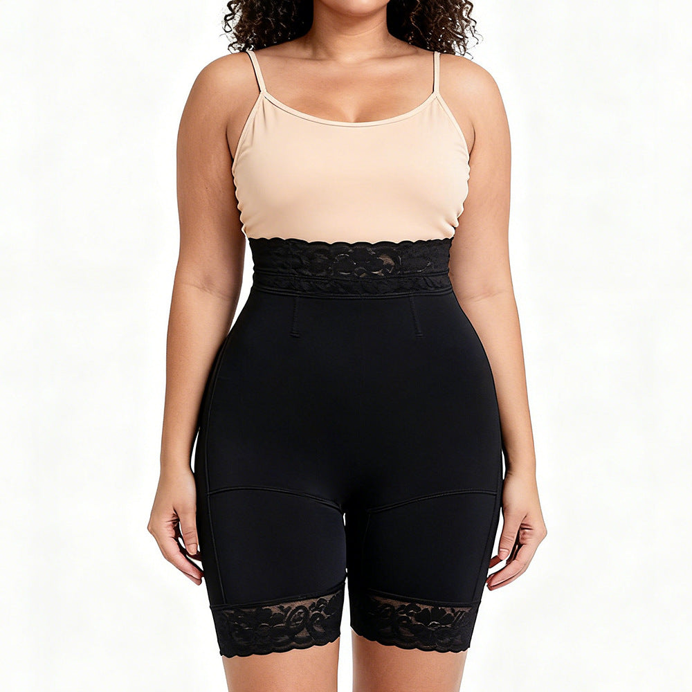 Fashion cross-border mid-waist hip lift waistband tummy control pants body shaping tight buttocks triangle body shaping underwear for women