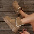 Women's suede birkenstock-style ankle boots - new autumn  collection - versatile british style, chunky platform, height increasing, plus size martin boots