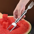 New multifunctional stainless steel double-head watermelon slicer - commercial grade fruit pulp divider - specialized watermelon dicing knife