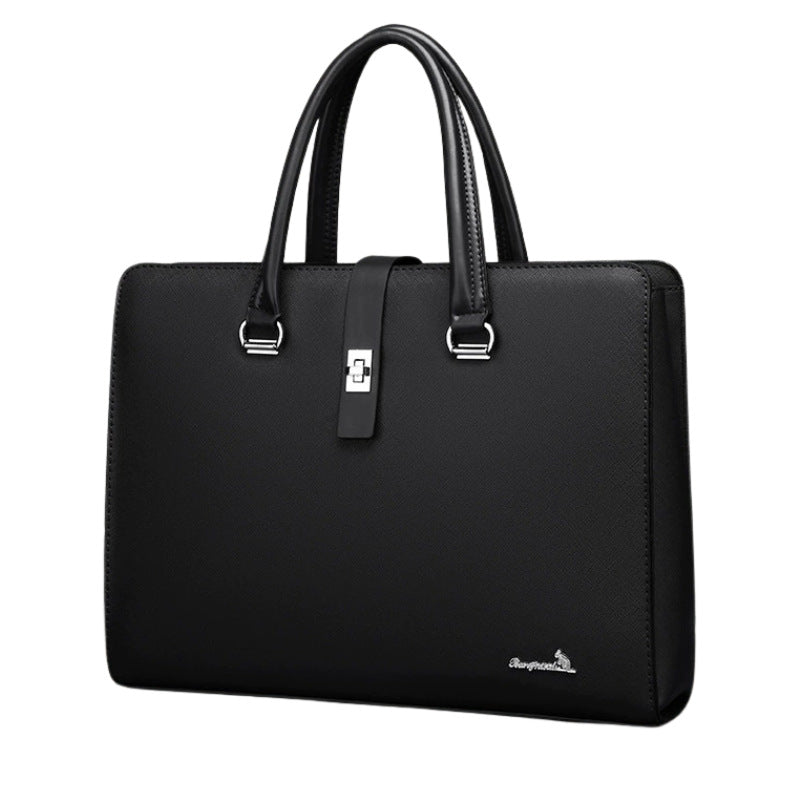 Spring new models, men's hand carry business commuting fashion high value large capacity handbag messenger bag file bag