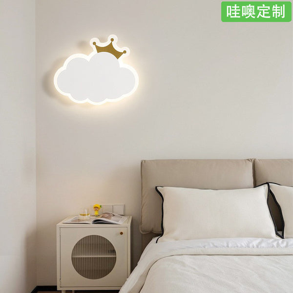 [Wow] Children's wall lamp boys and girls modern simple stairs Internet celebrity crown cloud lamp room background wall lamp