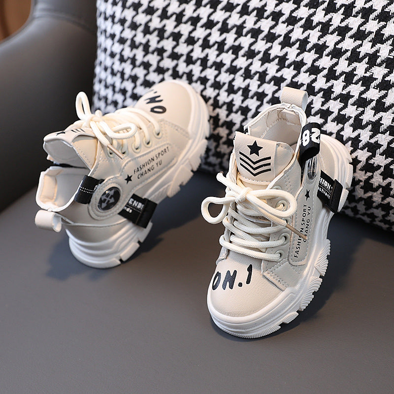 Kids' martin boots: trendy ankle boots for spring/autumn - new styles for boys and girls, casual single boots, korean style, high-top fashion boots