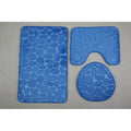 hot-selling flannel floor mat pebble stone toilet three-piece set ready-made water-absorbent printed floor mat