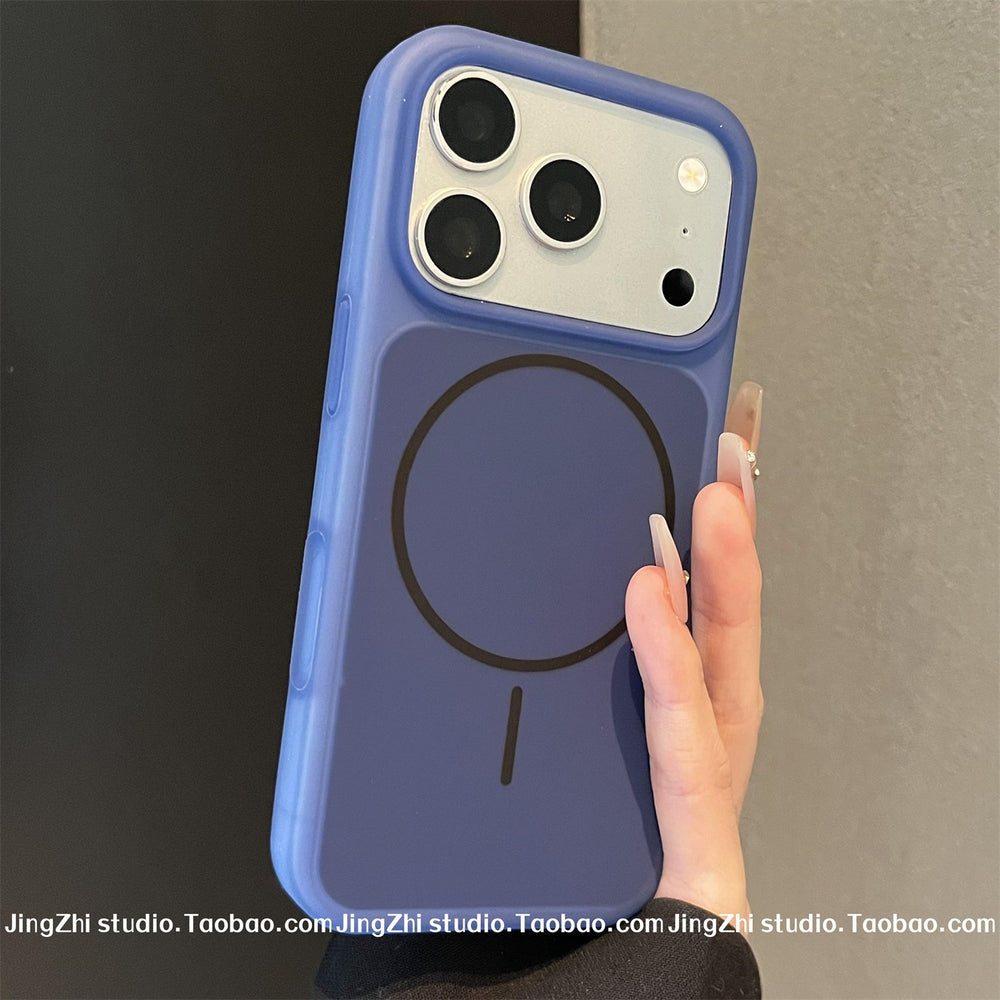 Suitable for iphone17promax mobile phone case jelly liquid silicone magnetic mobile phone case apple 15 protective cover 16